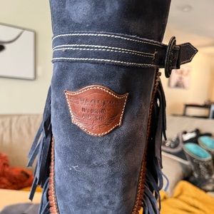El Vaquero Navy OTK Shearing Boots